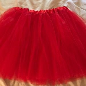 Red tull tutu